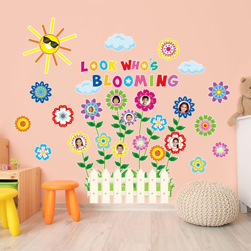 FYSUIMU 73Pcs Spring Classroom Door Decoration Bulletin Board Set Colorful Flower Blooming Growth Mindset Paper Cutouts for School Classroom Chalkboard Wall Door Photo Decor - Image 5