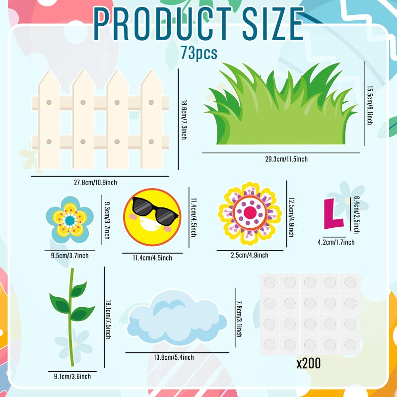 FYSUIMU 73Pcs Spring Classroom Door Decoration Bulletin Board Set Colorful Flower Blooming Growth Mindset Paper Cutouts for School Classroom Chalkboard Wall Door Photo Decor - Image 2