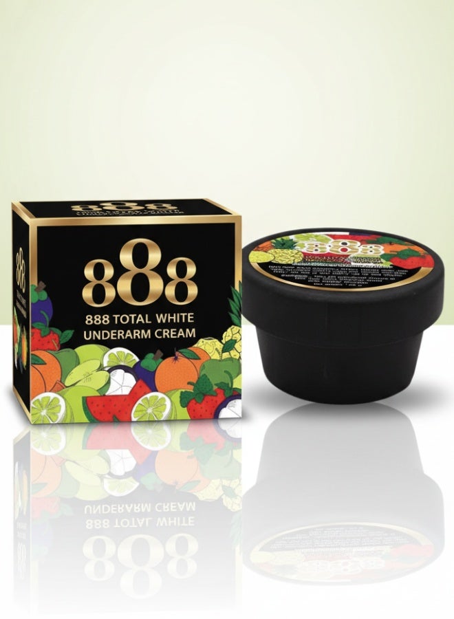 888 توتال وايت كريم الإبط 888 توتال وايت لتفتيح وتبييض وترطيب البشرة كريم مزيل للرائحة للحصول على بشرة ناعمة ومتجانسة