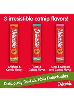 Hartz Delectables Squeeze Up Creamy Squeezable Puree, Lickable Wet Cat Treats, Grain Free, No Added Fillers, No By-Products, No Added Preservatives, 0.5 Ounces Tube Tuna & Salmon with Catnip, 32 Tubes Total  - Image 3