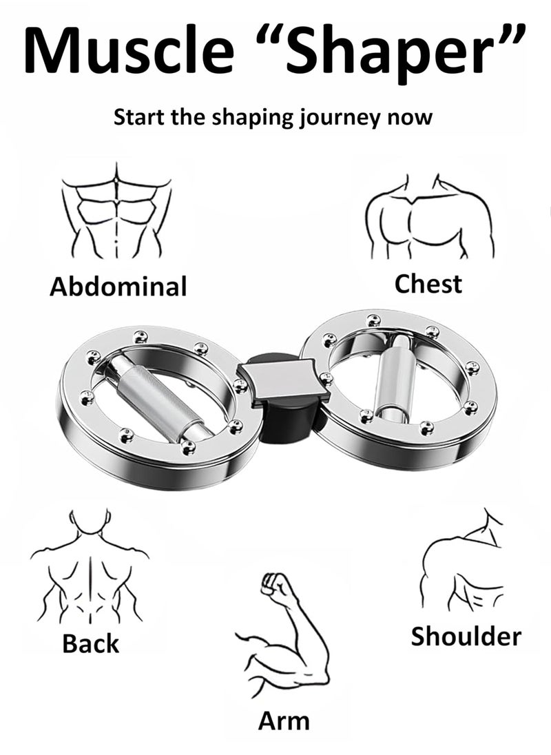 DBLEW - 12 LB 360 Rotating Burn Machine Arm Exerciser Grips Spinning Rotator 8 Shaped Strength Training Device For Shoulder Forearm Hand Wrist Upper Body Trainer Boxing Workouts Muscle Toning for Home Gym - Image 1