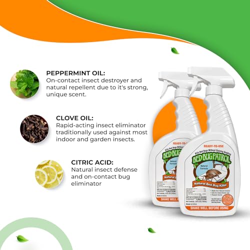 Bed Bug Patrol Natural Killer – 24oz Bottle (2 Pack) – Child & Pet Safe, Non-Toxic Formula for Home, Office, Vehicles, Mattresses, Couches, Baseboards & More – Eco-Friendly Bed Insect Treatment - Image 4