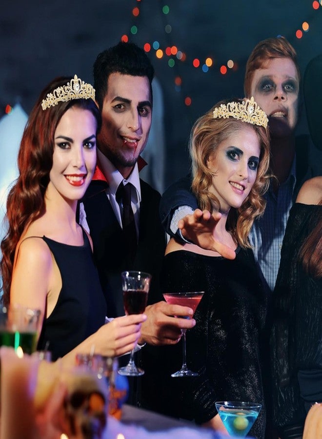 جاسيا تيجان جاكيا الذهبية للنساء، 8 قطع، تيجان أميرات وملكات مع أمشاط، مناسبة لأعياد الميلاد وحفلات الزفاف وحفلات التخرج والهالوين والأزياء التنكرية - Image 5