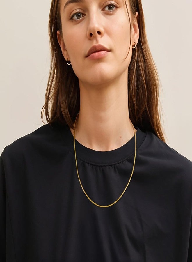 GYUYCW 14K Gold Necklaces for Women Gold Chain for Women 14K Gold Chain for Men Thin Snake Chains 22in - Image 3