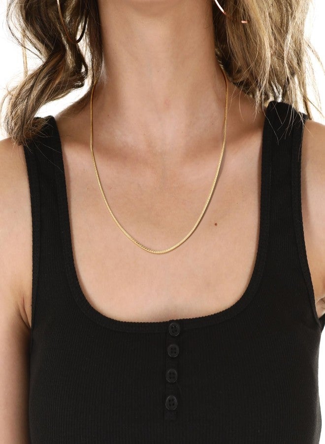 GYUYCW 14K Gold Necklaces for Women Gold Chain for Women 14K Gold Chain for Men Thin Snake Chains 22in - Image 5