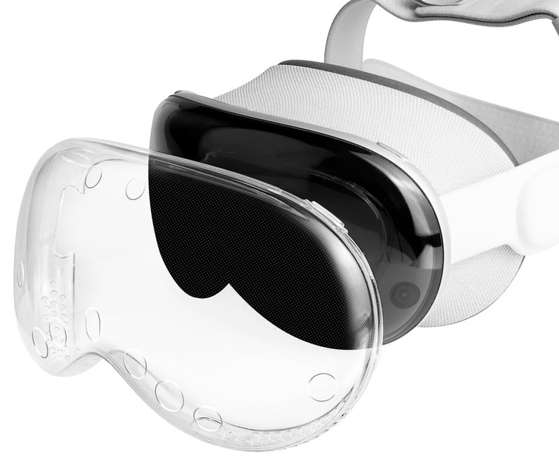SoloWIT SOULWIT Upgraded TPU Protective Case Cover for Apple Vision Pro - VR Headset Screen Protector, Durable & Slim Fit Accessory, Without Affecting Tracking Scans (Clear) - Image 1