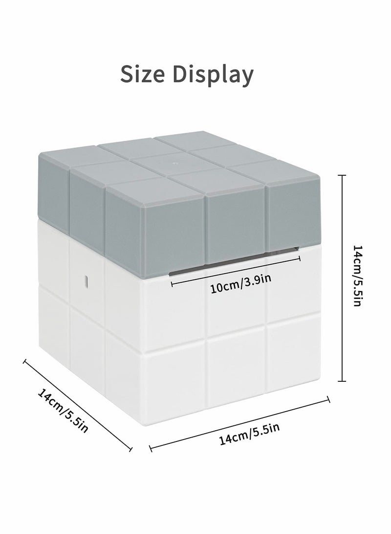 KASTWAVE Tissue Box, Holder Box, Magic Cube Square Plastic Tissue Dispenser Box - Image 4