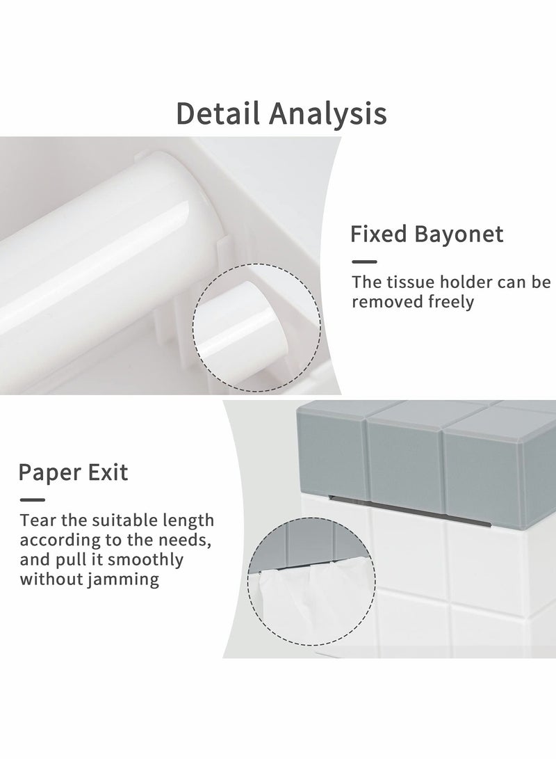 KASTWAVE Tissue Box, Holder Box, Magic Cube Square Plastic Tissue Dispenser Box - Image 2