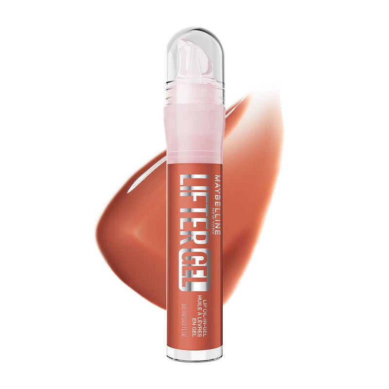 ميبيلين نيويورك Maybelline New York Lifter Gel Oil-in-Gel Lip Gloss 007 Vanilla Horchata، لمعان زجاجي، تركيبة مرطبة بحمض الهيالورونيك وزيت الباشن فروت - Image 1
