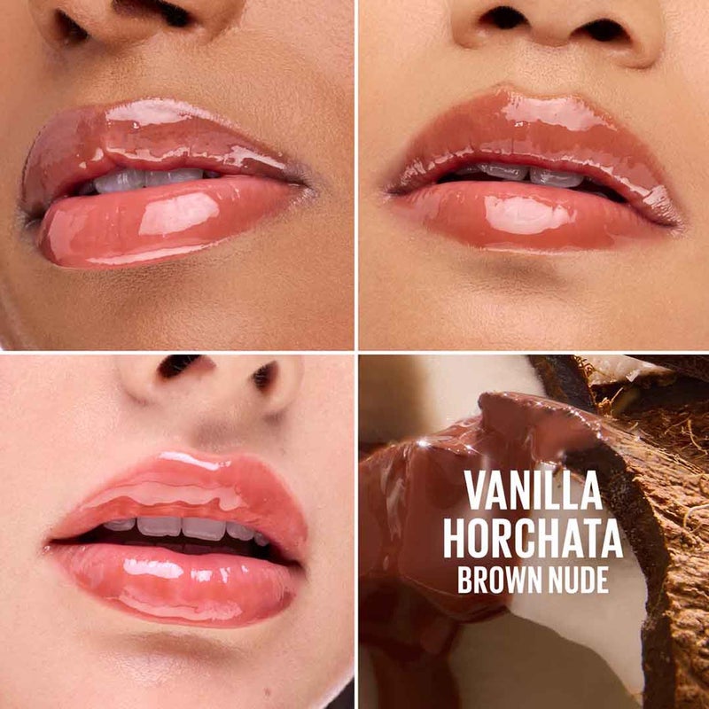 ميبيلين نيويورك Maybelline New York Lifter Gel Oil-in-Gel Lip Gloss 007 Vanilla Horchata، لمعان زجاجي، تركيبة مرطبة بحمض الهيالورونيك وزيت الباشن فروت - Image 2