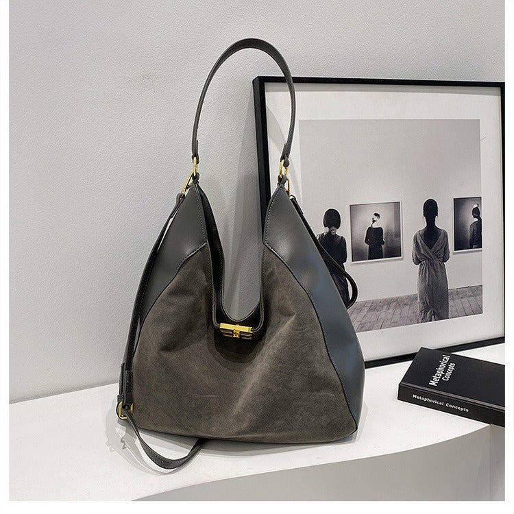 Shoulder Bag Women'S Large Capacity Casual Texted Leopard Print Tote Bag Fashionable All-Match Western Style Crossbody Bag - Image 1