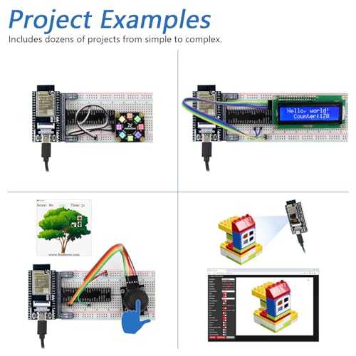 Freenove ESP32 Kit Dev CAM Board Ultimate Starter Kit, Dual-core 32-bit 240 MHz Microcontroller, Onboard Camera WiFi+BT, 795-Page Tutorial, Python C Java Code, 240 Items, 122 Projects - Image 4