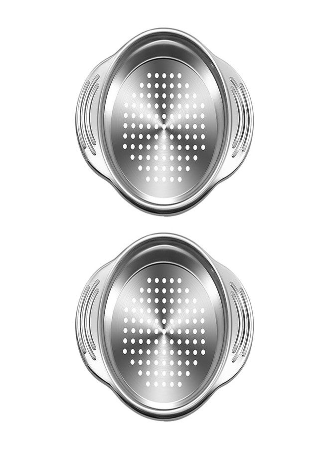 ccHuDE 2 Pcs Stainless Steel Can Strainers Vegetable Fruit Can Strainers Food Can Strainer Sieves Tuna Can Filters Tuna Press Can Strainers Sieve Oil Drainers - Image 1