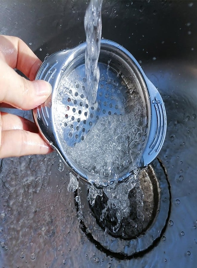 ccHuDE 2 Pcs Stainless Steel Can Strainers Vegetable Fruit Can Strainers Food Can Strainer Sieves Tuna Can Filters Tuna Press Can Strainers Sieve Oil Drainers - Image 4