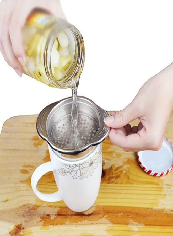 ccHuDE 2 Pcs Stainless Steel Can Strainers Vegetable Fruit Can Strainers Food Can Strainer Sieves Tuna Can Filters Tuna Press Can Strainers Sieve Oil Drainers - Image 5