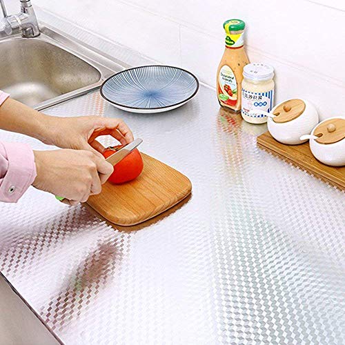 HomeFast Kitchen Backsplash Waterproof Aluminum Foil Stickers, Kitchen Oil Proof Wallpaper, Self Adhesive Kitchen Aluminum Foil Stickers (61cm X 100cm) - Image 5
