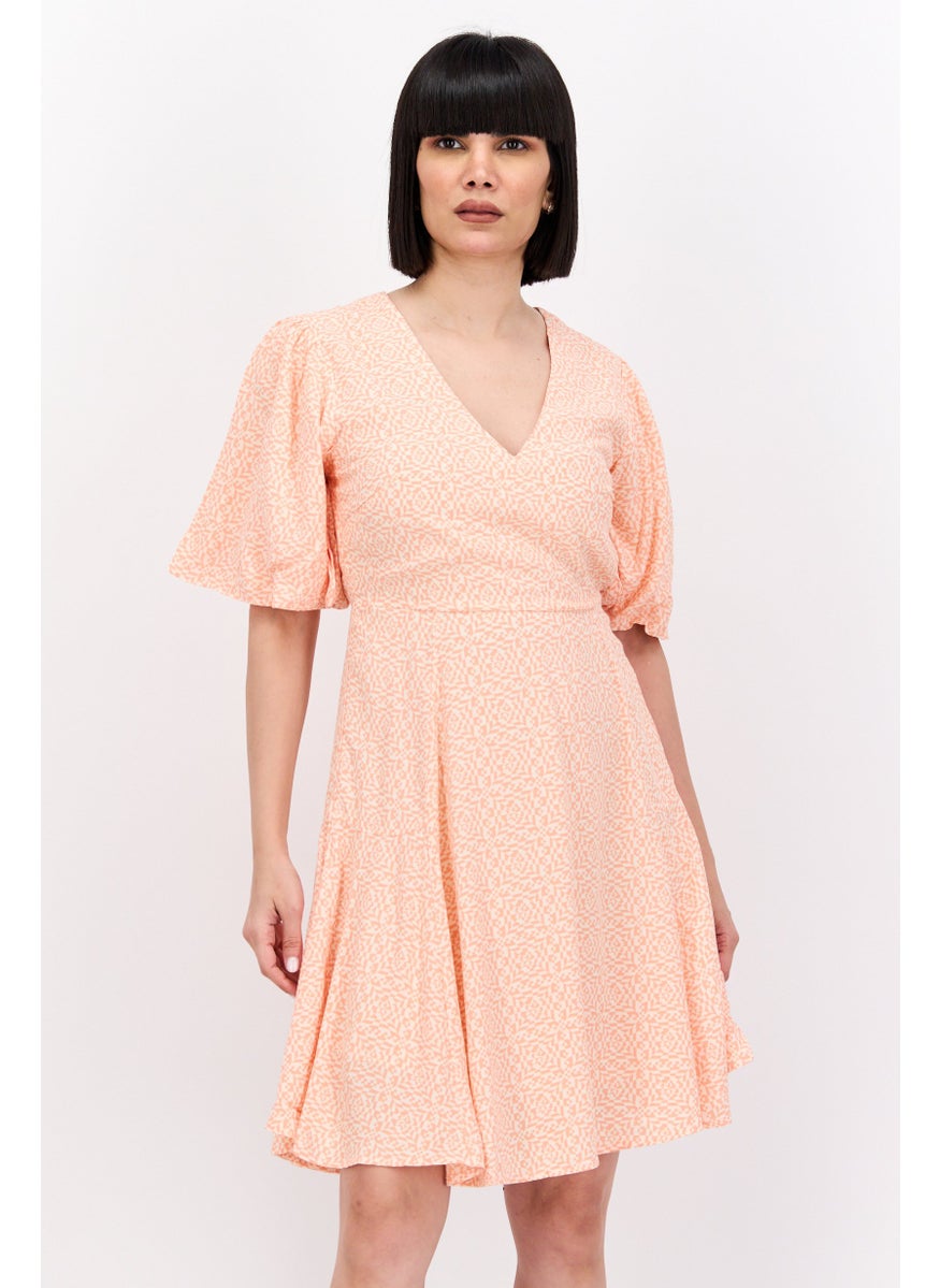Scotch & Soda Women Allover Mini Dress, Pink  - Image 1