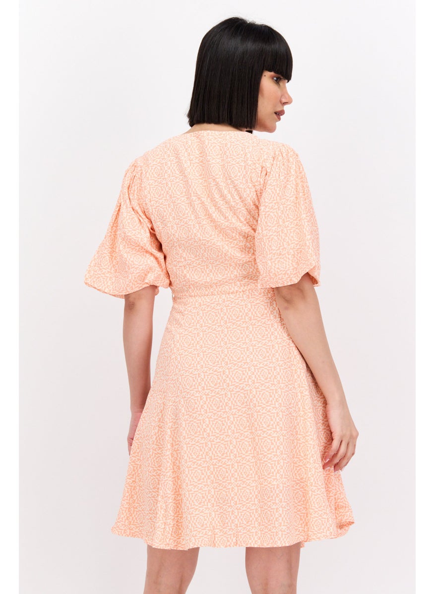 Scotch & Soda Women Allover Mini Dress, Pink  - Image 2