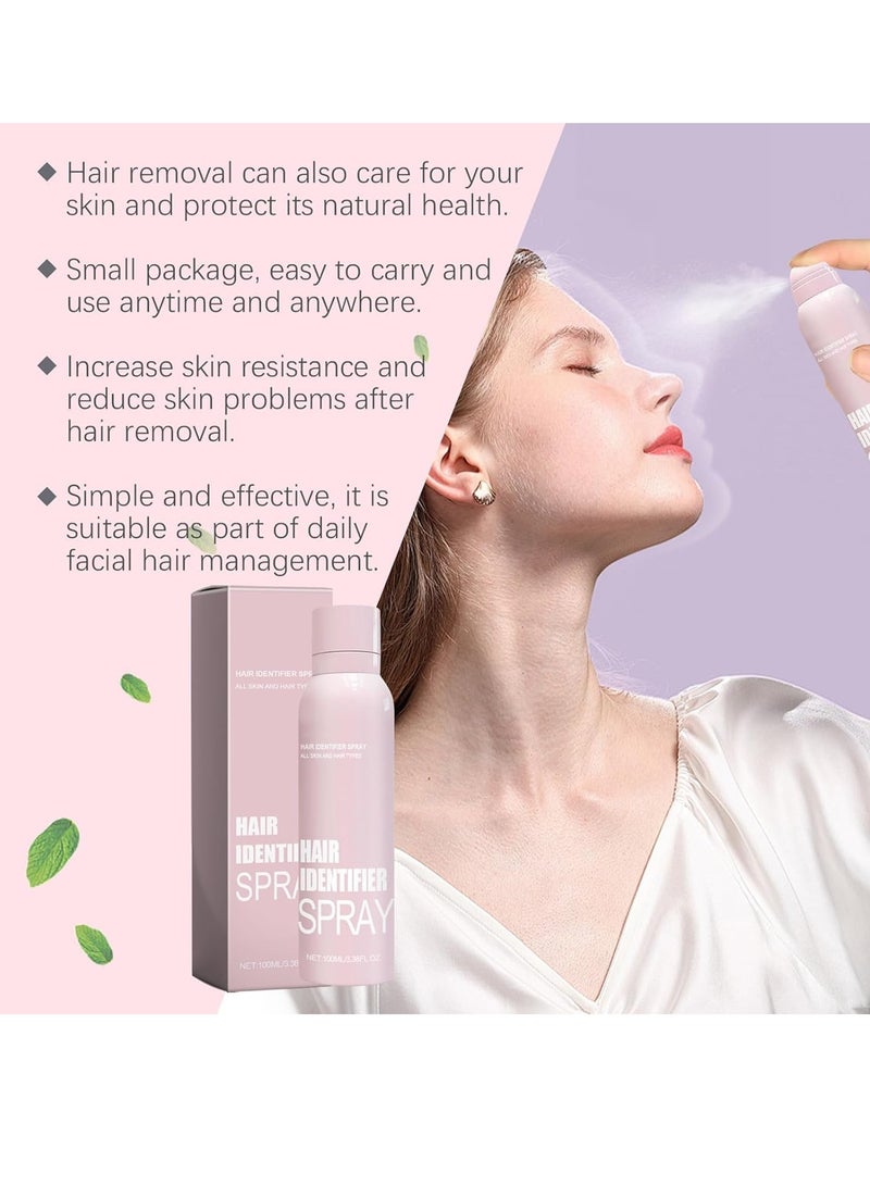 بخاخ تحديد الشعر لحلاقة شعر الوجه بالديرما بلانينج، بخاخ تحديد الشعر للوجه والجسم، مسحوق بخاخ وجه أبيض للديرما بلانينج، عبوة من قطعة واحدة - Image 3