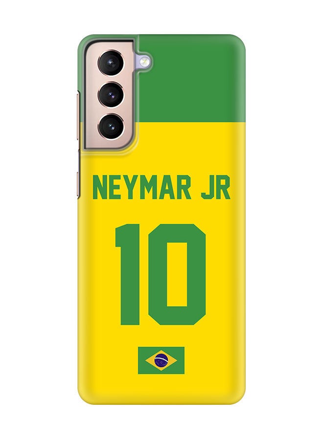 Stylizedd Slim Cover for Samsung Galaxy S21 Plus 5G Case Snap Classic Series Mobile Cover Hard PC Shield Matte Finish Print -Brazil Player-Neymar Jr - Image 1