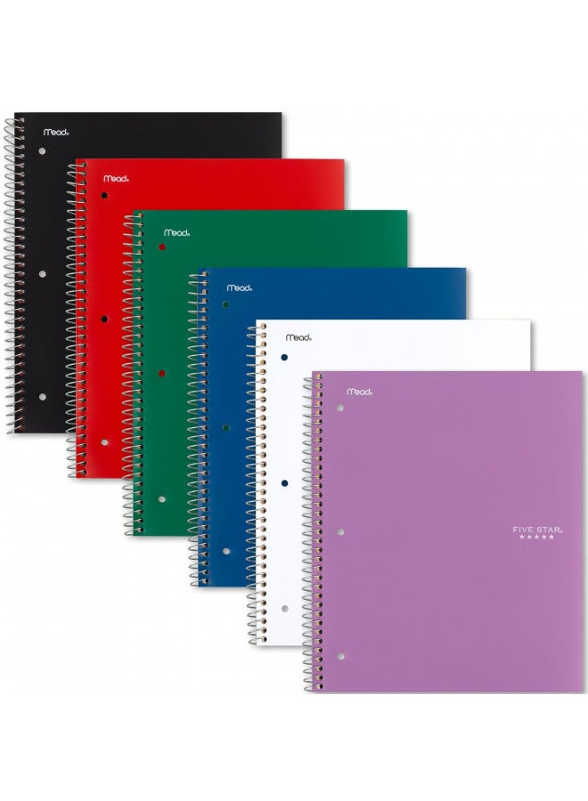 Five Star Spiral Notebook + Study App, 5 Subject, College Ruled Paper, Fights Ink Bleed, Water Resistant Cover, 8-1/2" x 11", 200 Sheets, Color Will Vary (06208) - Image 2