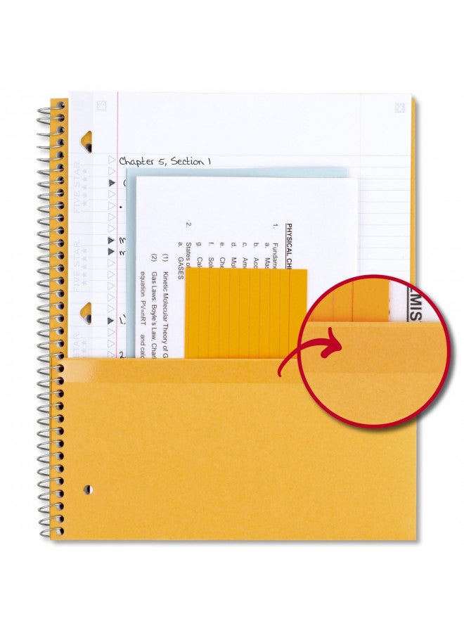 Five Star Spiral Notebook + Study App, 5 Subject, College Ruled Paper, Fights Ink Bleed, Water Resistant Cover, 8-1/2" x 11", 200 Sheets, Color Will Vary (06208) - Image 5