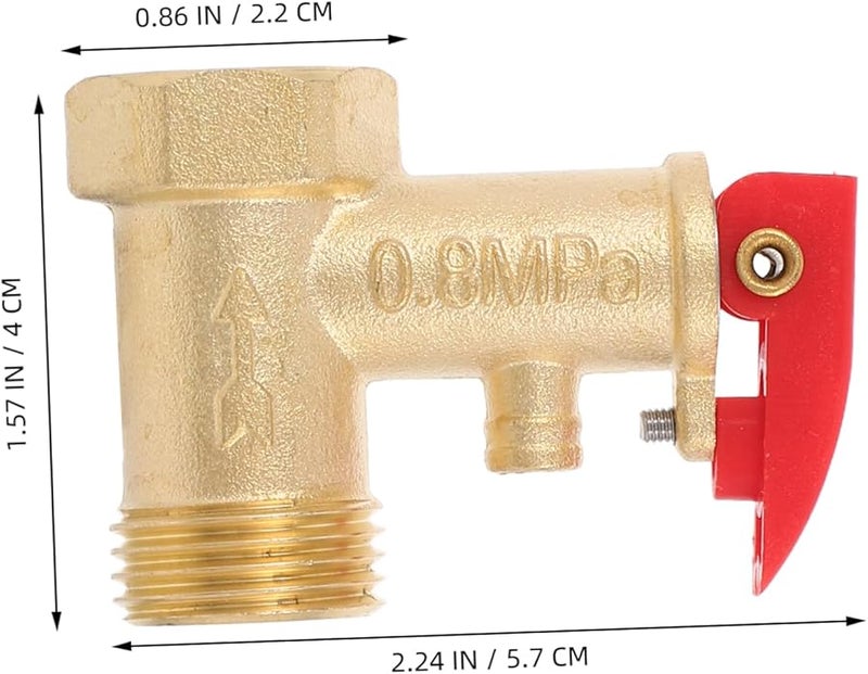 صمام تخفيف الضغط النحاسي لأنظمة سخانات المياه للمركبات الترفيهية - تصميم مقاوم للتسرب وسهل التركيب - Image 3