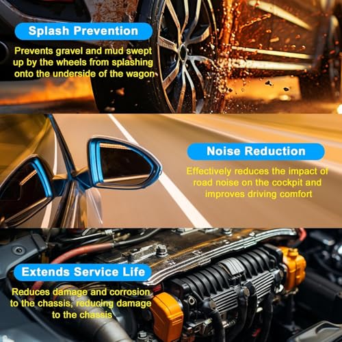 Sekeseauto 1 Pair Front Section Fender Liners Compatible with Audi A6 Quattro S6 2012-2015 Replace# 4G0853888C 4G0853887C AU1243100 AU1242100 LH & RH Front Section Wheel Fender Flare - Image 5