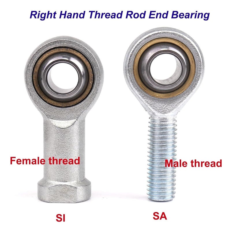 Rod End Bearings SA M8 Male Female Thread Joint For Hydraulic Cylinders Machine Tools - Image 3