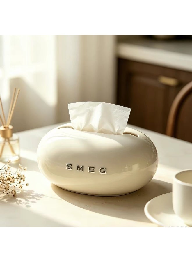 SMEG Water Drop Magnetic Tissue Holder, Luxury Decorative Tissue Box for Living Room Coffee Table - Image 1