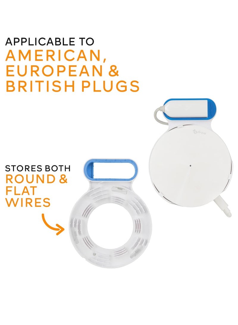 Wall Mount Bracket for WiFi Router, Easy-to-Install Deco Holder Cable and Power Line Storage Boxes for Tp Link Deco M5, Without Messy Wires or Screws, White - Image 3