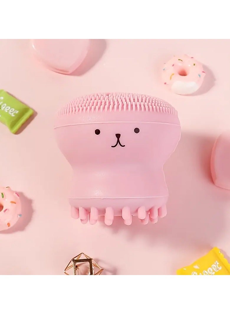 Generic Silicone Octopus-Shaped Facial Cleansing Brush - Gentle Exfoliation And Blackhead Removal, Deep Skin Cleaning And Face Massage Tool, Battery-Free  - Image 1