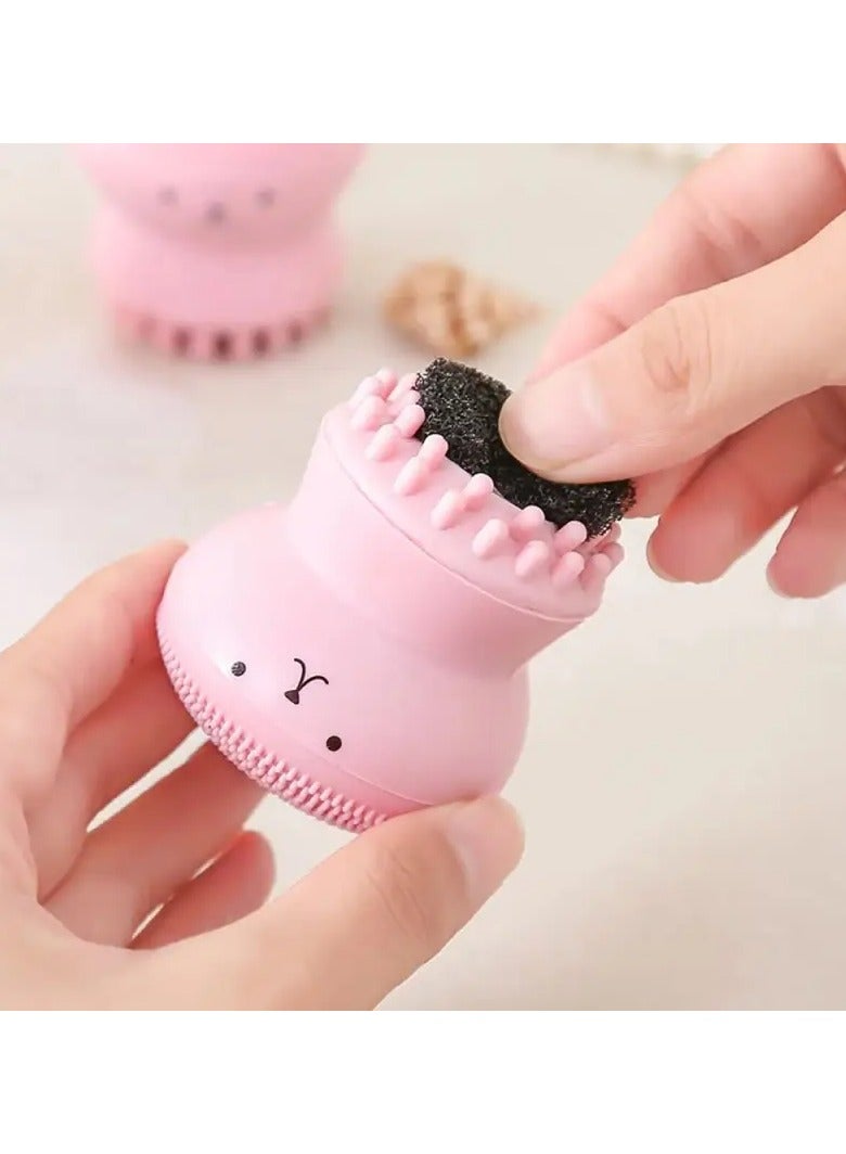 Generic Silicone Octopus-Shaped Facial Cleansing Brush - Gentle Exfoliation And Blackhead Removal, Deep Skin Cleaning And Face Massage Tool, Battery-Free  - Image 5