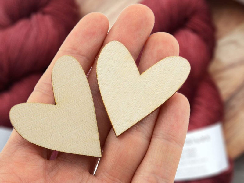 Summer-Ray.com Summer-Ray 120pcs Mini Wonky Wooden Hearts Laser Cut for Wedding Crafts Table Decorations - Image 5