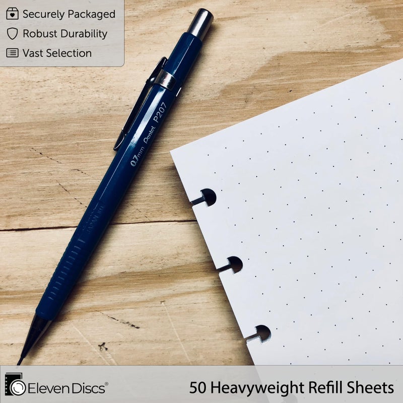 Eleven Discs Discbound Paper, Junior Size Ruled Sheets - Premium 120gsm Heavyweight Notebook & Planner Refills - 8 Discs, 5.5 x 8.5 in - Punched for Circa, Arc, TUL (50 Sheets) - Image 5
