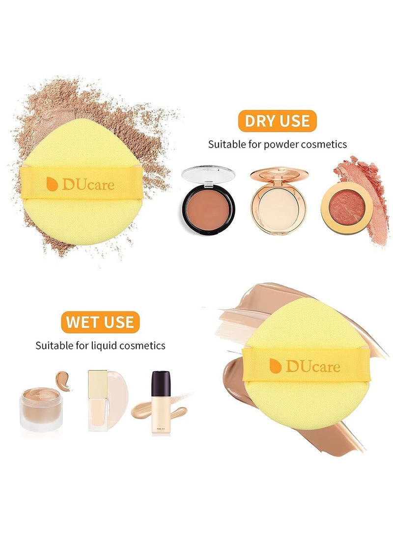 DUcare Foundation Brush with Makeup Sponges Puffs Flat Top Kabuki Brush for Liquid Blending Mineral Powder Buffing Stippling  - Image 5