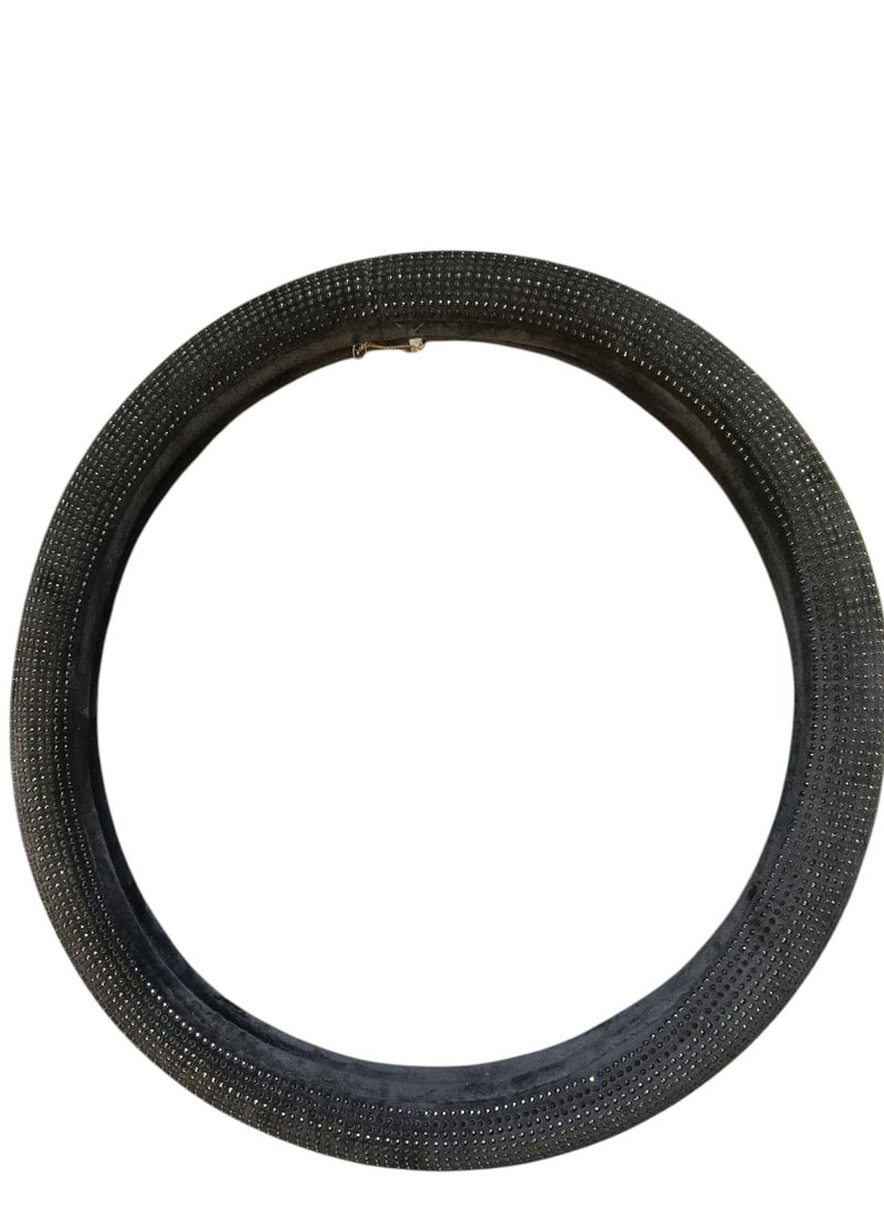 Generic Universal Women's Steering Wheel Cover with black Rhinestones  - Image 1