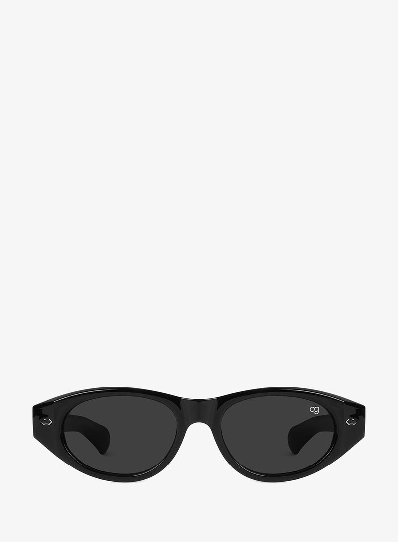 Woggles Designer Black Oval Sunglasses| Men & Women| 100% Uv Protection - Image 4