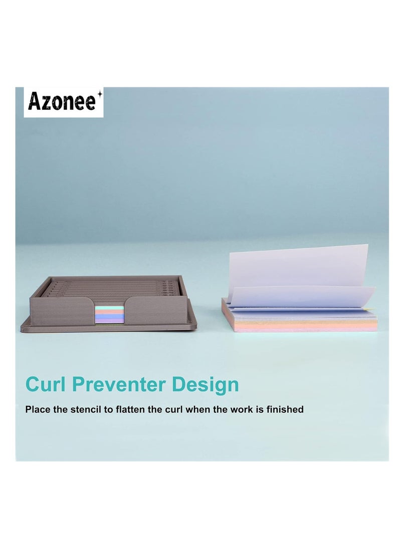 SYOSI Sticky Note Holder with Stencil, Dispenser Compatible with Post-It Note, Organizer for 3x3 Self-Sticky Note Pads, Includes Sticky Notes  - Image 5