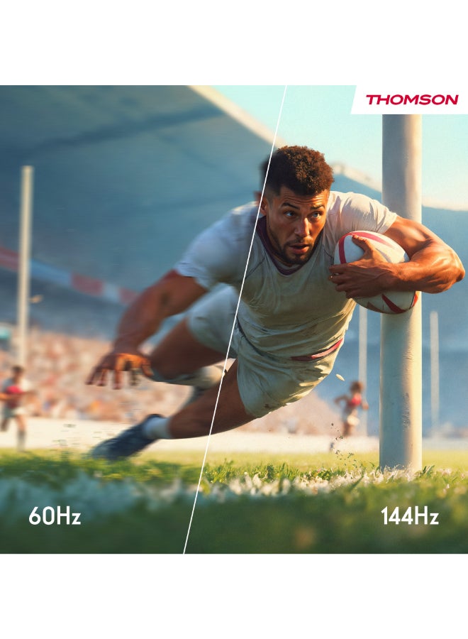 Thomson تلفاز Thomson 100 بوصة QLED Pro Google بتصميم قاعدة مركزية - موديل 2025 بمعدل تحديث 144 هرتز 4K UHD، Dolby Vision و Atmos، تحكم صوتي ذكي، مساعد صوتي من Google، شاشة بدون إطار، تلفاز فاخر - Image 5