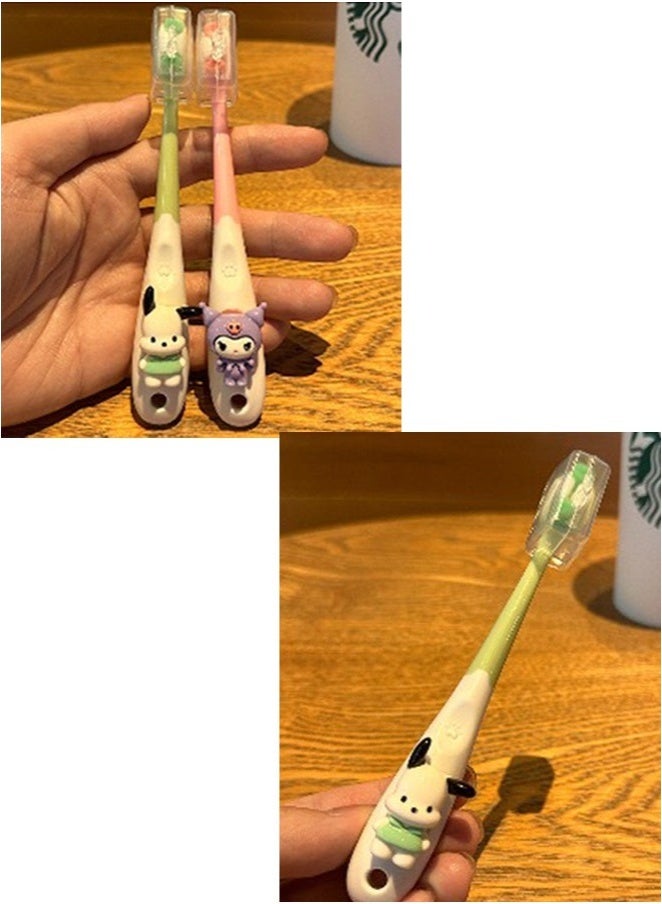 Sanrio 5-Pack Children's Toothbrush With Cartoon Soft Bristles and cute Sanrio Children's Toothbrush Suitable for Children aged 3-12 Hello Kitty Toothbrush - Image 2