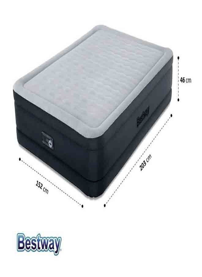 Bestway - BESTWAY Fortech Airbed Queen Snugable Top Built-in AC Pump 203cm x 152cm x 46cm  26-69075 - Image 1