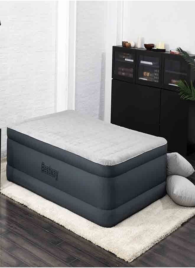 Bestway - BESTWAY Fortech Airbed Queen Snugable Top Built-in AC Pump 203cm x 152cm x 46cm  26-69075 - Image 1