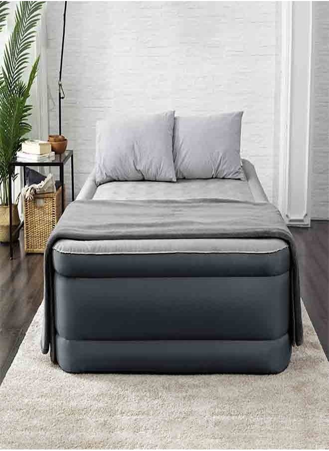 Bestway - BESTWAY Fortech Airbed Queen Snugable Top Built-in AC Pump 203cm x 152cm x 46cm  26-69075 - Image 1