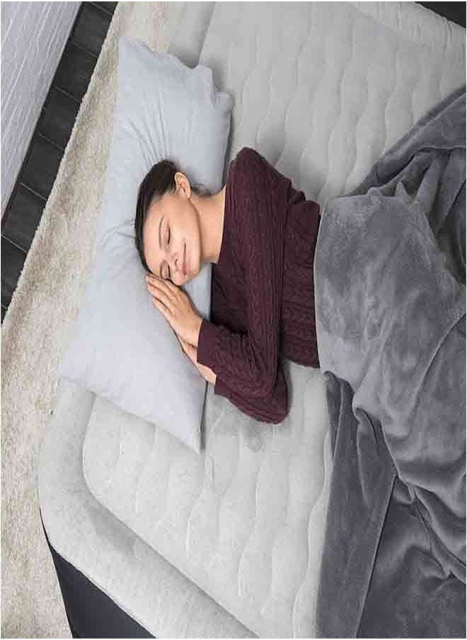 Bestway - BESTWAY Fortech Airbed Queen Snugable Top Built-in AC Pump 203cm x 152cm x 46cm  26-69075 - Image 1