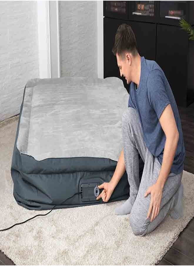 Bestway - BESTWAY Fortech Airbed Queen Snugable Top Built-in AC Pump 203cm x 152cm x 46cm  26-69075 - Image 1
