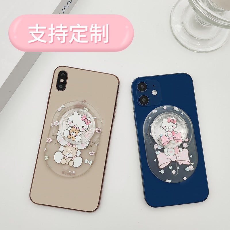 Cartoon Cute Magsafe Snap Magnetic Bracket Folding Telescopic Magnetic Airbag Lazy Desktop Drama Artifact - Image 4