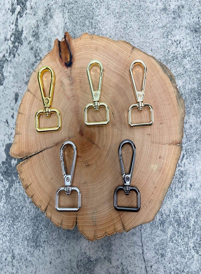 willikiva مجموعة ويليكيفا من 10 قطع من مشابك وخطافات مقاس 3/4 بوصة، حلقات بيضاوية دوارة، مشابك لوبستر، خطافات كبس، حلقات مفاتيح (ذهبي فاتح) - Image 5