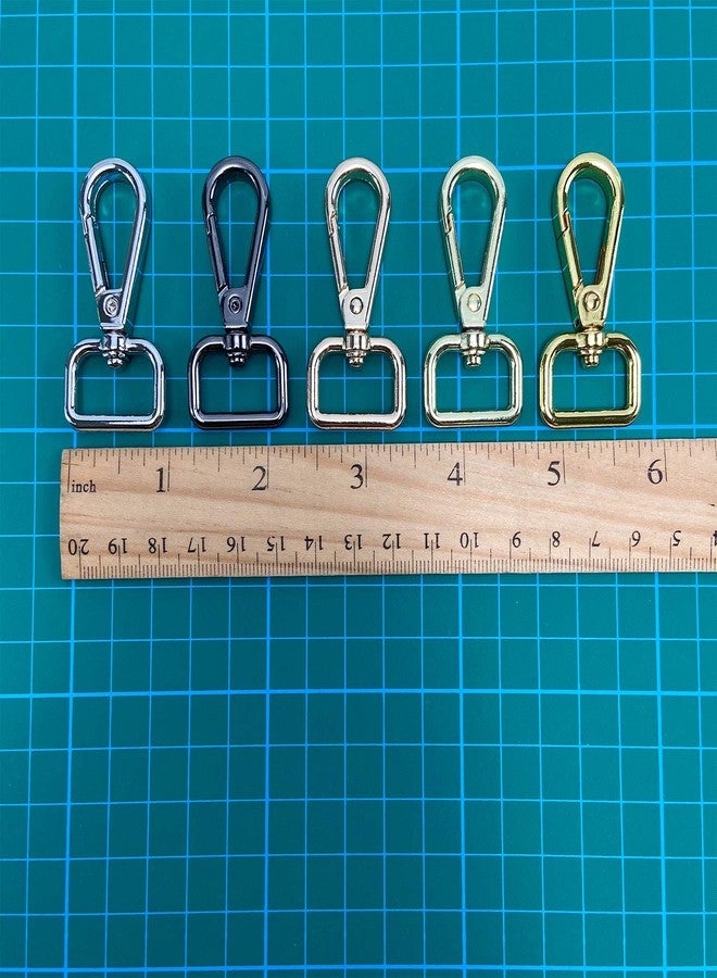 willikiva مجموعة ويليكيفا من 10 قطع من مشابك وخطافات مقاس 3/4 بوصة، حلقات بيضاوية دوارة، مشابك لوبستر، خطافات كبس، حلقات مفاتيح (ذهبي فاتح) - Image 2