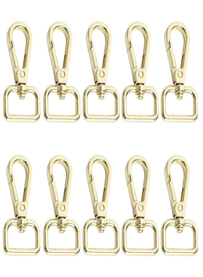 willikiva مجموعة ويليكيفا من 10 قطع من مشابك وخطافات مقاس 3/4 بوصة، حلقات بيضاوية دوارة، مشابك لوبستر، خطافات كبس، حلقات مفاتيح (ذهبي فاتح) - Image 1